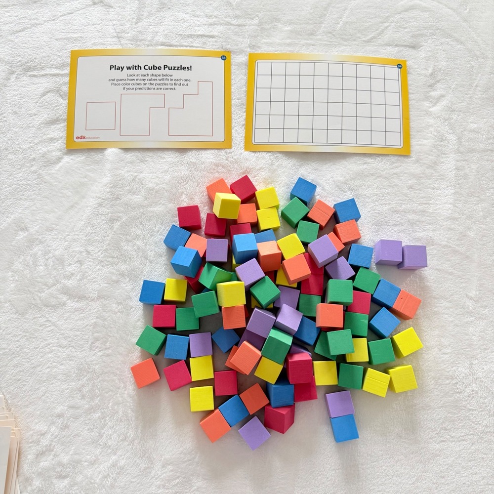 Edx Education Color Cubes Activity Cards Foam Block Learning Set 34 Cards 102 Pc - Picture 3 of 5